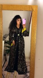 Caftan de Luxe 2 Pièces Crêpe  – Taille Standard – Image 12