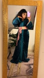 Caftan de Luxe 2 Pièces Crêpe  – Taille Standard – Image 3