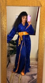 Caftan de Luxe 2 Pièces Crêpe  – Taille Standard – Image 6