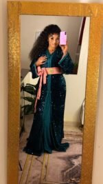 Caftan de Luxe 2 Pièces Crêpe  – Taille Standard – Image 7