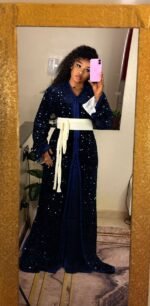 Caftan de Luxe 2 Pièces Crêpe  – Taille Standard – Image 8