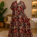 Robe d'été longue imprimée KF01