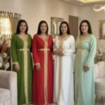 Caftan Marocain Moderne – Broderies Dorées & Ceinture Assortie
