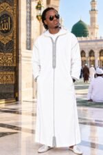 Djellaba Homme Hiver – Tissu Moubra Doux & Confortable – Image 3