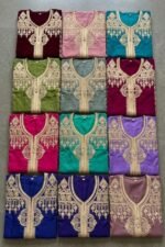 Caftan Marocain Fille / Enfant – Broderies Dorées & Ceinture Assortie – Image 2