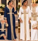 Caftan Marocain Moderne – Disponible en Crêpe et Jawhara – Image 2