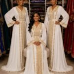 Caftan Marocain Élégant – Nouvelle Collection Broderie & Tissu Crêpe Rosa