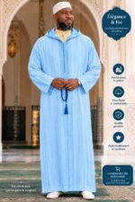 Ensemble Djellaba Homme 3 Pièces – Gabardine & Djellaba Transparente – Image 3