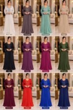 Gandoura Marocaine Femme en Crêpe Doux – Broderies Élégantes sans Foulard – Image 2