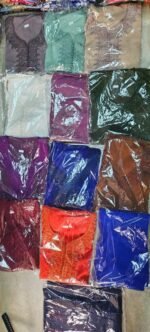 Gandoura Marocaine Femme en Crêpe Doux – Broderies Élégantes sans Foulard – Image 3