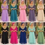 Gandoura Femme avec Foulard Assorti – Tissu Crêpe Doux