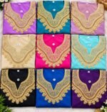 Gandoura Femme avec Foulard Assorti – Tissu Crêpe Doux – Image 2