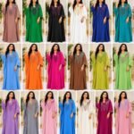 Mokaba / Gandoura Marocaine Femme avec Ceinture Intérieure – Tissu Crêpe Doux