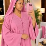 Gandoura Femme Ton sur Ton avec Foulard Assorti – Tissu Crêpe Doux & Finitions Soignées