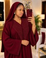 Gandoura Femme Ton sur Ton avec Foulard Assorti – Tissu Crêpe Doux & Finitions Soignées – Image 7